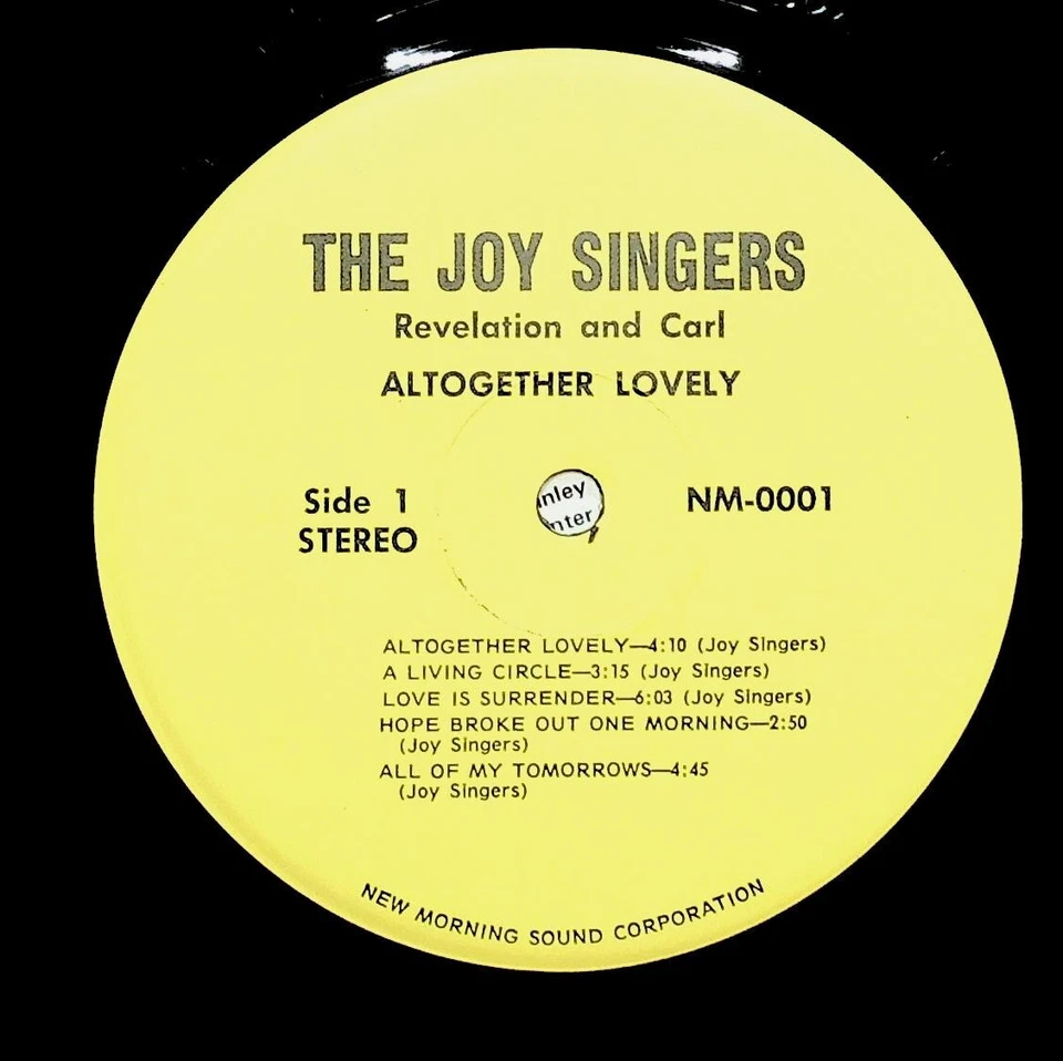 The Joy Singers Revelation And Carl Altogether Lovely Gospel Vinyl LP Record VG+ - Image 4 of 4