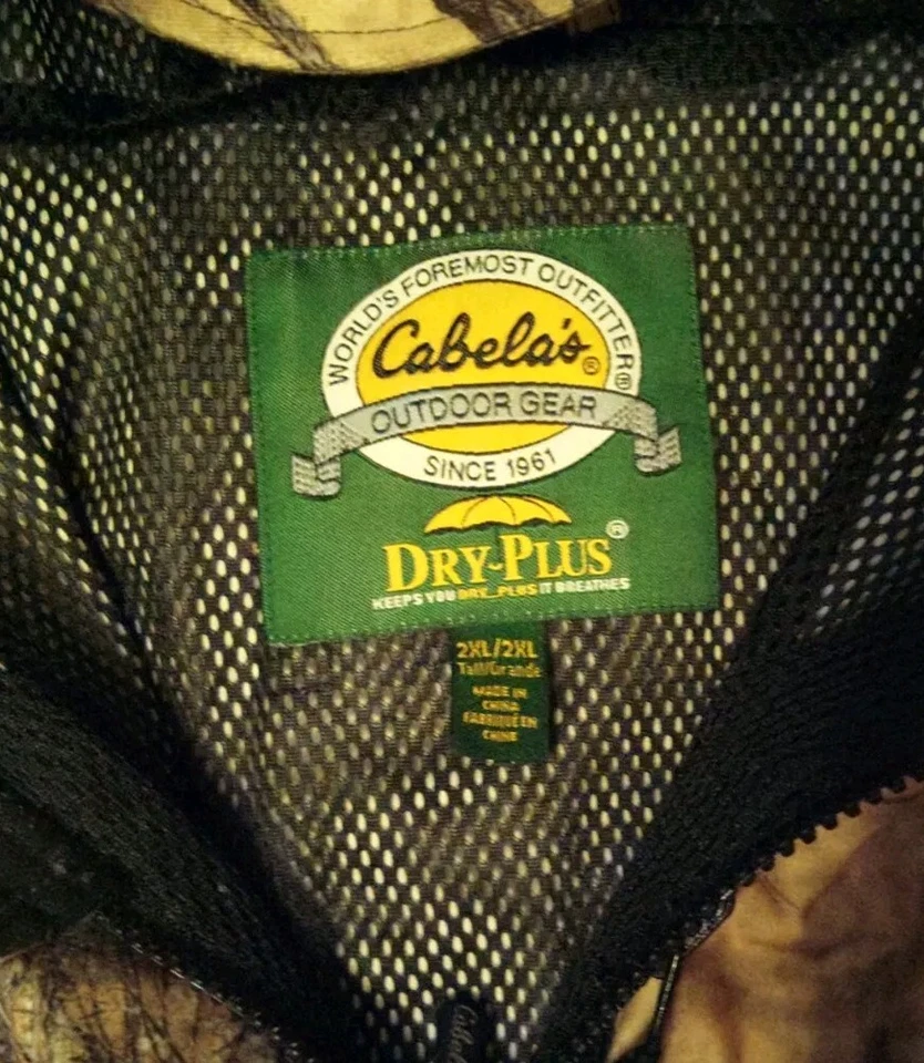 Cabela's Scent Lok Dry Plus Open Country Camo Hunting Suit Jacket Sage Brush 2XL - Image 4 of 4