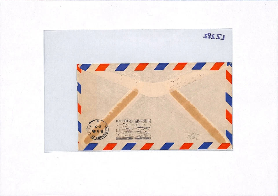 USA HINDENBURG ZEPPELIN Air Mail Cover FIRST FLIGHT 1936 WV Shinnston LZ282 - Image 4 of 4