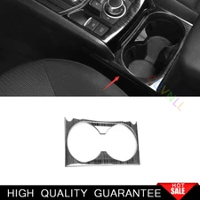 For Mazda CX-5 2017-2021 Black Steels Central Console Water Cup Cover Trim 1*