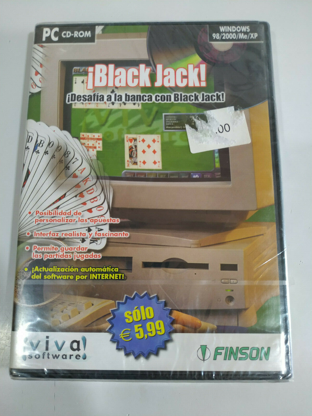 Black Jack - Game for PC CD-Rom - New 2T
