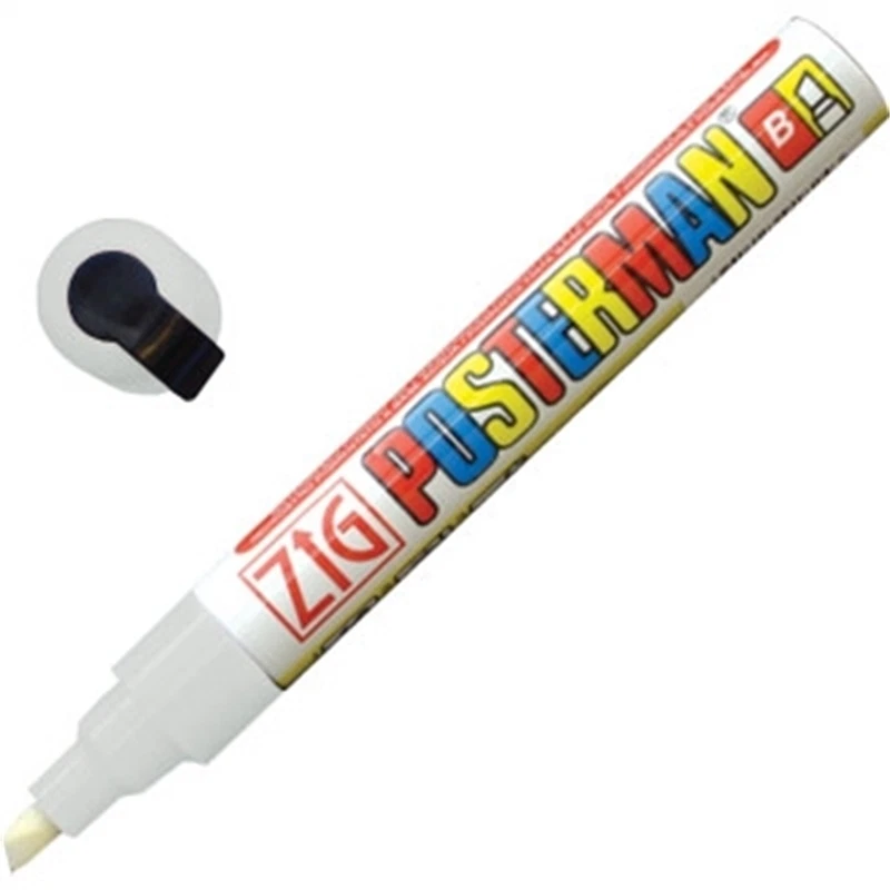 SECURIT White Zig Posterman All Weather Marker 6mm Line Chalk Board Pen Cafe Menu