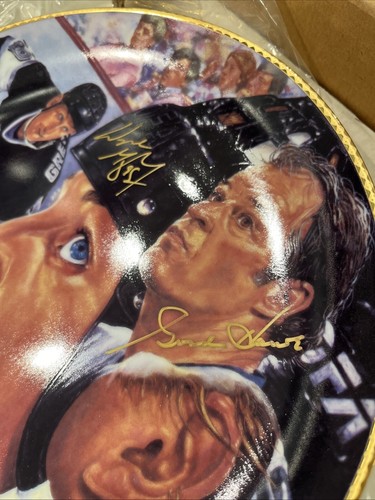 The Great One 99 Gartlan Plate Limited Wayne Gretzky Gordie Howe Dual Signed - Picture 5 of 15