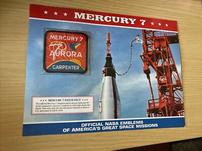 Mercury 7 Aurora 7 Mission Patch & Fact Card | M Scott Carpenter