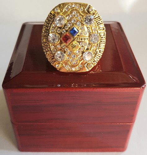 PITTSBURGH STEELERS - NFL Superbowl Championship ring 2008 with box - Foto 1 di 4