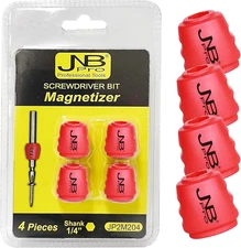 4 Pcs Magnetic Screwdriver Bit Holder Ring 1/4" Hex Magnet Drill DIY Woodworking