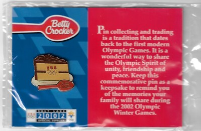 WINTER OLYMPICS Pin Memorabilia Promo Official Supplier Betty Crocker LOT 2