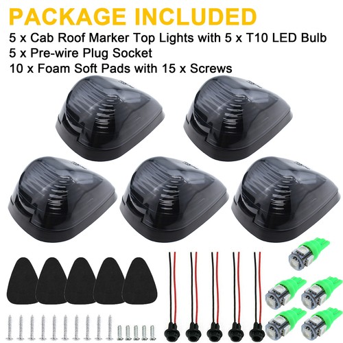 5X Amber LED Cab Roof Marker Lights Set for Ford F250 F350 F450 Super Duty 99-16 - Picture 92 of 189