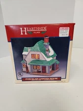 Hearthside Village Christmas Green Roof Cottage Lighted House 1994 #45127
