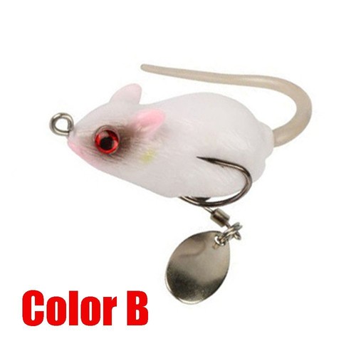 eyes Artificial Fishing Lures Spinner Spoon Snakehead Hooks Soft Mouse Bait - Picture 14 of 18