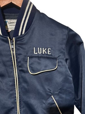 Vintage Boys Blue Satin Embroidered Guam Island Full Zip Jacket | eBay Vintage Boys Blue Satin Embroidered Guam Island Full Zip Jacket | eBay