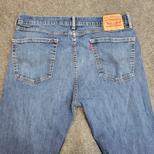 Levis Jeans Mens 36x34 Blue Distressed Western Grunge Y2K Work Wear Casual - Picture 6 of 13