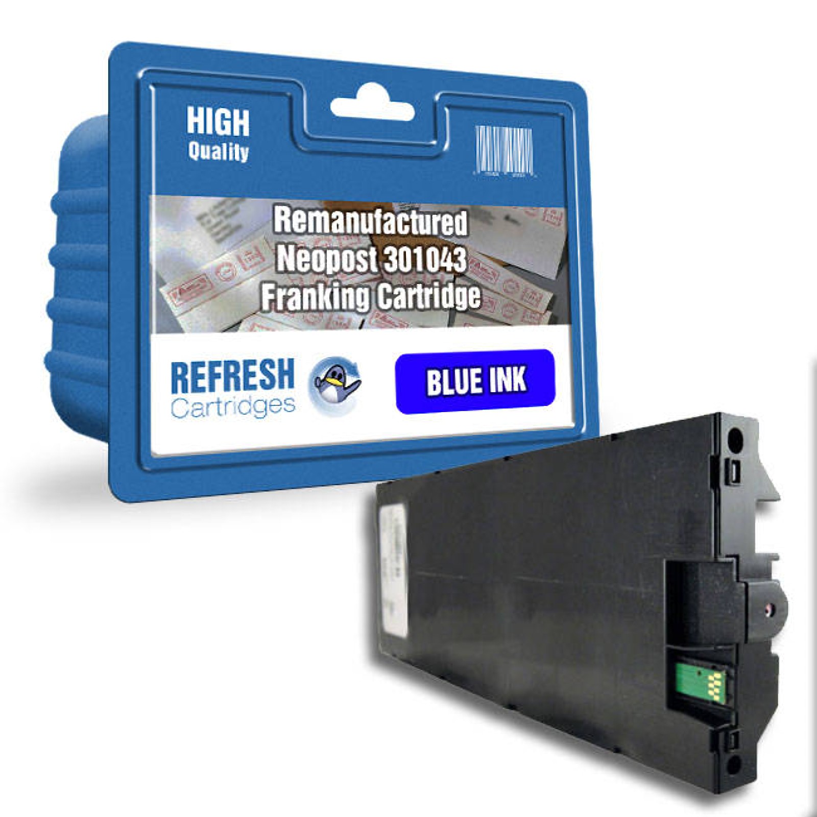Refresh Cartridges Blue 301043 Ink Compatible With Quadient/Neopost Printers