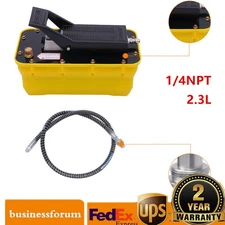 10000 PSI Air Hydraulic Foot Pedal Jack Pump Rotary Lift 0.75-0.95/Lmin 2.3L