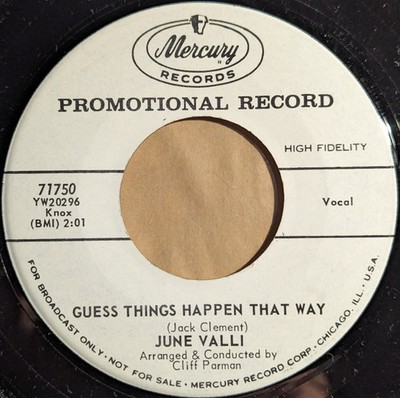 June Valli - Guess Things Happen That Way / Tell Him For Me 1961 7'', Promo  7175