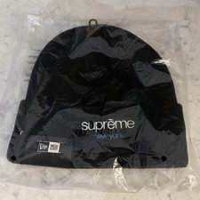 Supreme New Era  Classic Logo Shop BN New York Beanie New Sealed Black FW25