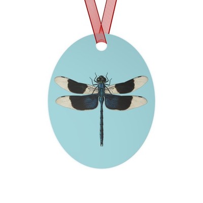 Dragonfly Metal Ornament 2-sided bug insect Holiday Christmas Tree decor