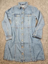 Frye Women's Denim Midi Button Front Dress Size S Medium Wash Cowgirl NWOT