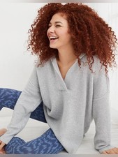 Aerie CozyUp Waffle Sweater Hoodie