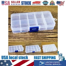 10/15/24 Compartments Plastic Box Jewelry Bead Storage Container DIY Organizer