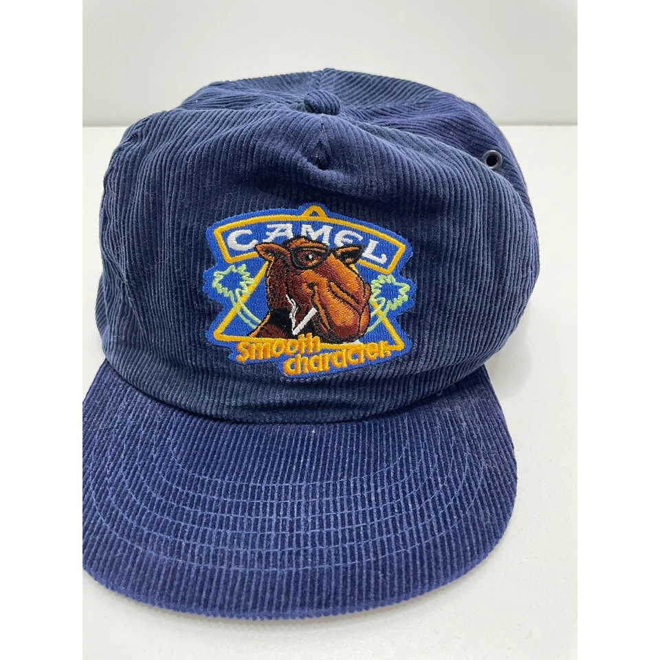 Boné vintage Joe camelo personagem liso veludo Snapback cigarros azul marinho 90 - Imagem 3 de 4