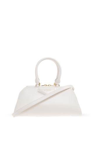 GIVENCHY Small Antigona White Shiny Leather Top Handle Handbag New And Authentic