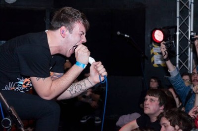 Caleb Shomo of Attack Attack! performs at Cockpit on March 4 2012 - Old Photo 1