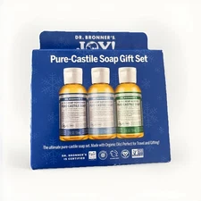 3pc Dr. Bronner's Pure-Castile Soap Gift Set New