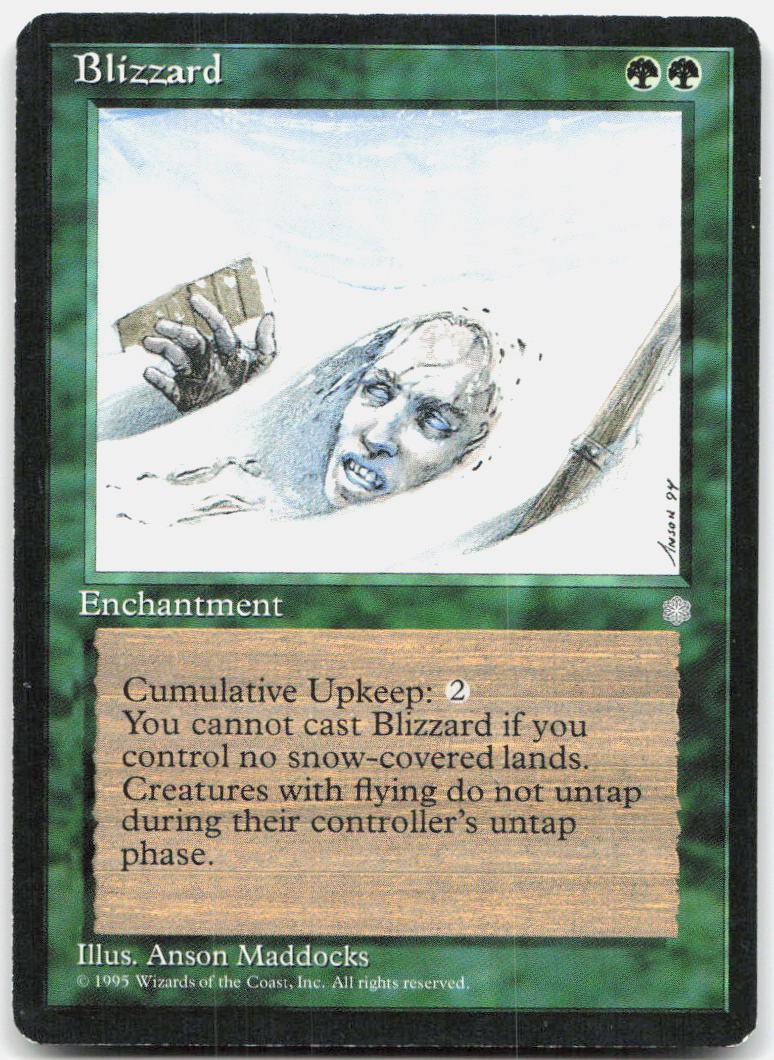 Blizzard Moderately Played Ice Age Rare Magic: The Gathering