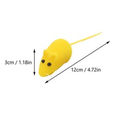 20Pcs Squeak Mouse Toy Safe Interactive 4 Colors Relieve Stress Squeak Cat To&