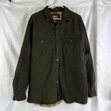 Levi Strauss And Co Button Up Fleece/Flannel Lined Shirt Jacket Size XL Brown