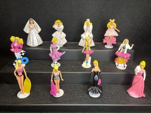Vintage Barbie Cake Topper Lot of 12 From Applause 1989 Toys Figures PVC 3 Inch