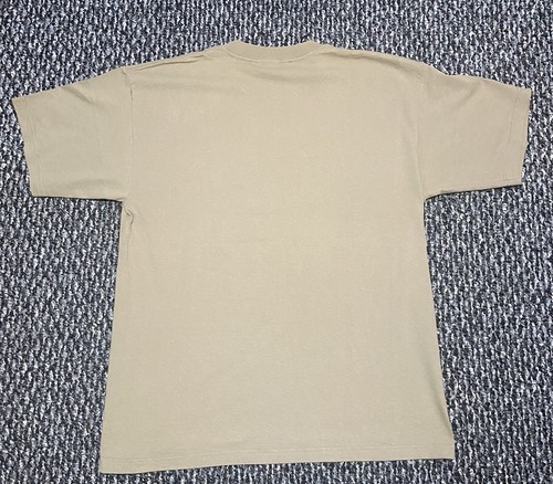 Vintage 90s Serial Killer ”KRAP” KISS XL Shirt Tan Has Seam Flaw On Back Sleeve - Picture 5 of 5