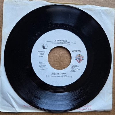 JOHNNY LEE Rollin Lonely DJ PROMO COUNTRY 45 7'' Record Vinyl
