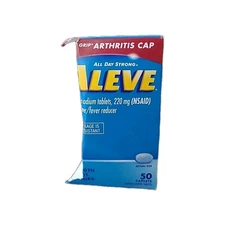 Aleve Soft Grip Arthritis Cap-50 Caplets Exp 04/2028 New DENTED Box