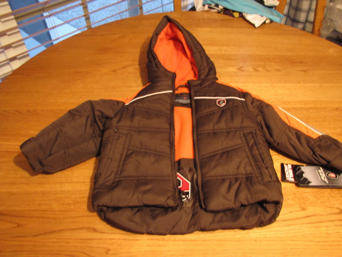 イフ Boy's Baby protection system bubble jacket brown orange 12 M