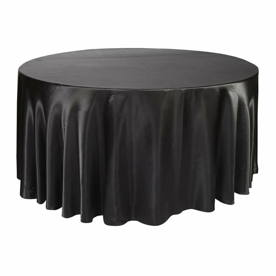1-20 PCS Round Polyester Tablecloth Wedding Event Party Banquet Tableware Covers - image 4 of 4