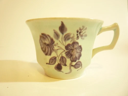 Calyx Ware Adams Antique Tea Cup with no Saucer with Purple Flowers