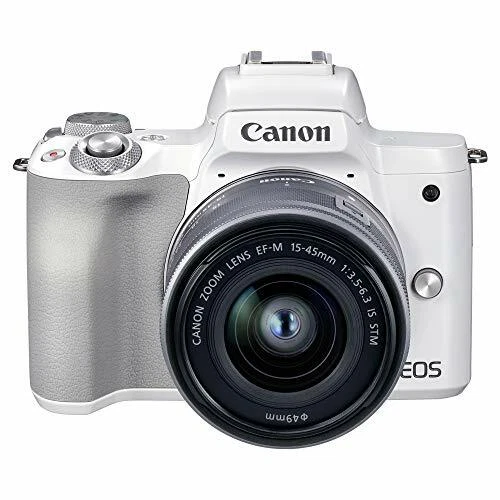 Canon Mirrorless Slr Camera Eos Kiss M2 Standard Zoom Kit White Kissm 2 Wh -1545