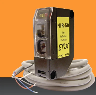 EMX NIR-50 RETROREFLECTIVE PHOTOEYE KIT SAFETY SENOR WITH REFLECTOR GATE OPENERS