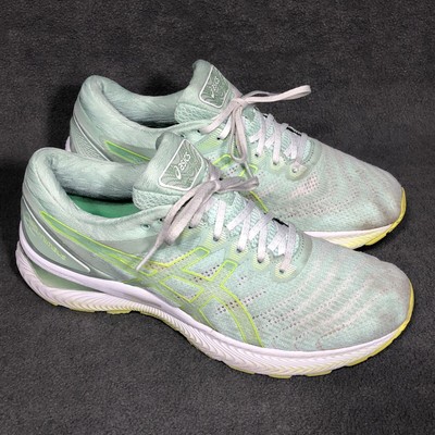 Asics Gel Nimbus 22 Flytefoam Women's 10 Running Shoes Mint Tint Low Top  1012A66 | eBay