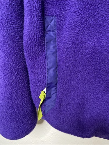 Vintage Patagonia Synchilla Purple Zip Up Fleece Jacket Youth 12 Large USA Made - Picture 7 of 10