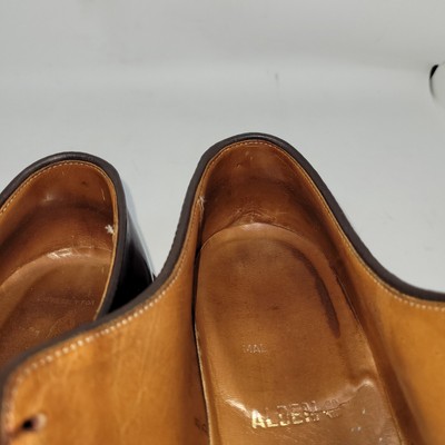 Alden 990 Plain Toe Blucher is built on the Barrie last. The model has a Horween Color 8 Shell Cordovan leather upper with a double leather outsole.