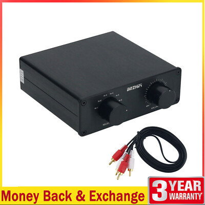 BRZHIFI FV6-VOL 6-Channel Audio Switcher Audio Selector w/ Passive Preamplifier