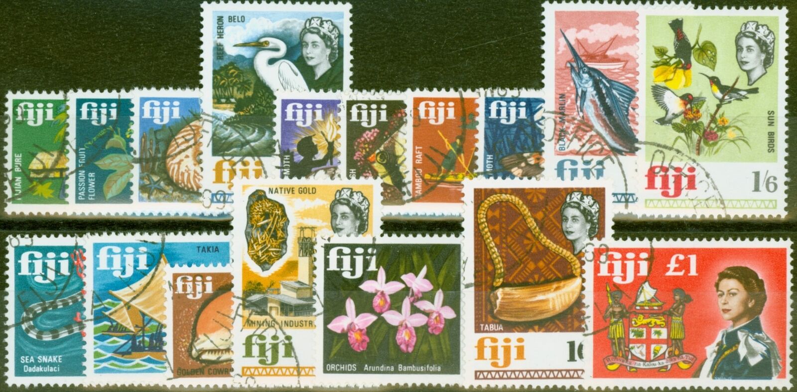 Fidżi 1968 Zestaw z 17 SG371-387 V. f. U