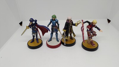 4 Figuren Amiibo Fire Emblem Alm, Lucina, Robin, Shulk