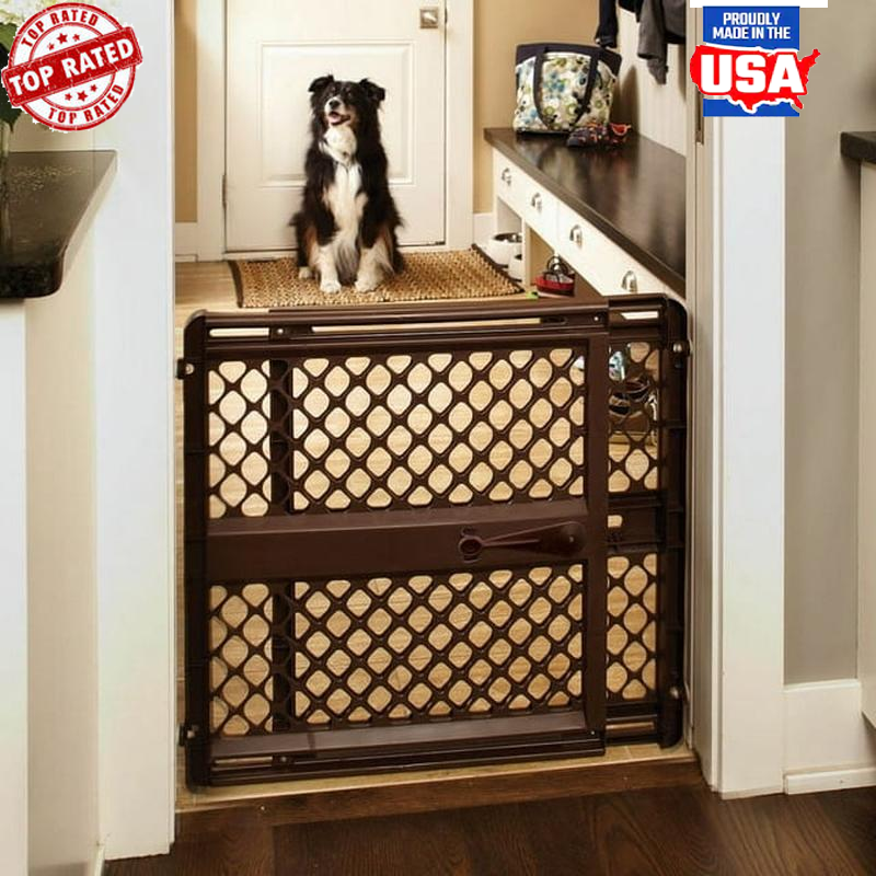 Expandable Pet Gate 26-42 Inch Pressure Mounted Safety Barrier Dogs Cats New