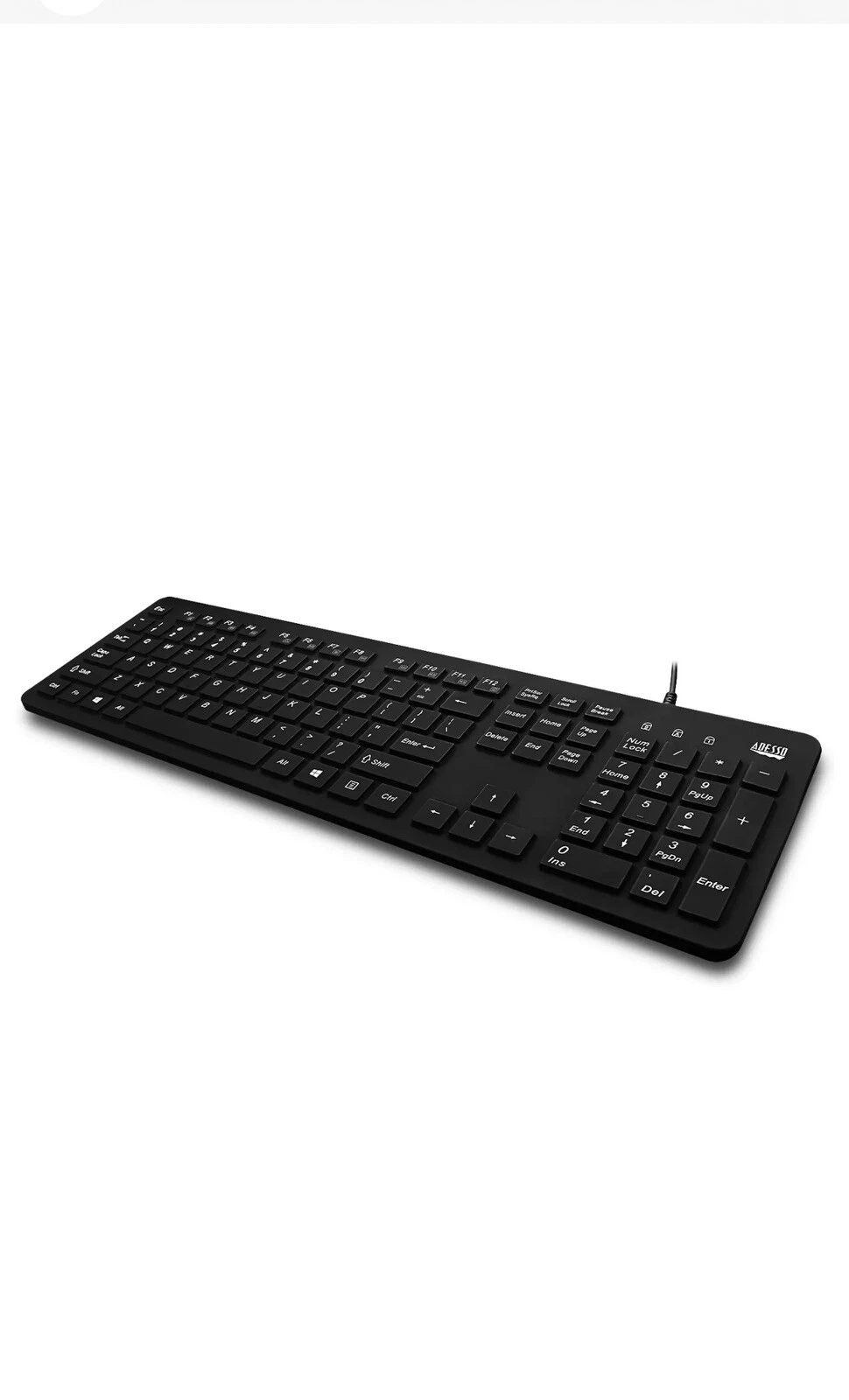Adesso Antimicrobial Waterproof Desktop Keyboard - Thumbnail 3