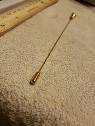 Spilla cappello/sciarpa oro vintage di ispirazione vittoriana fatta a mano - Foto 6 di 8