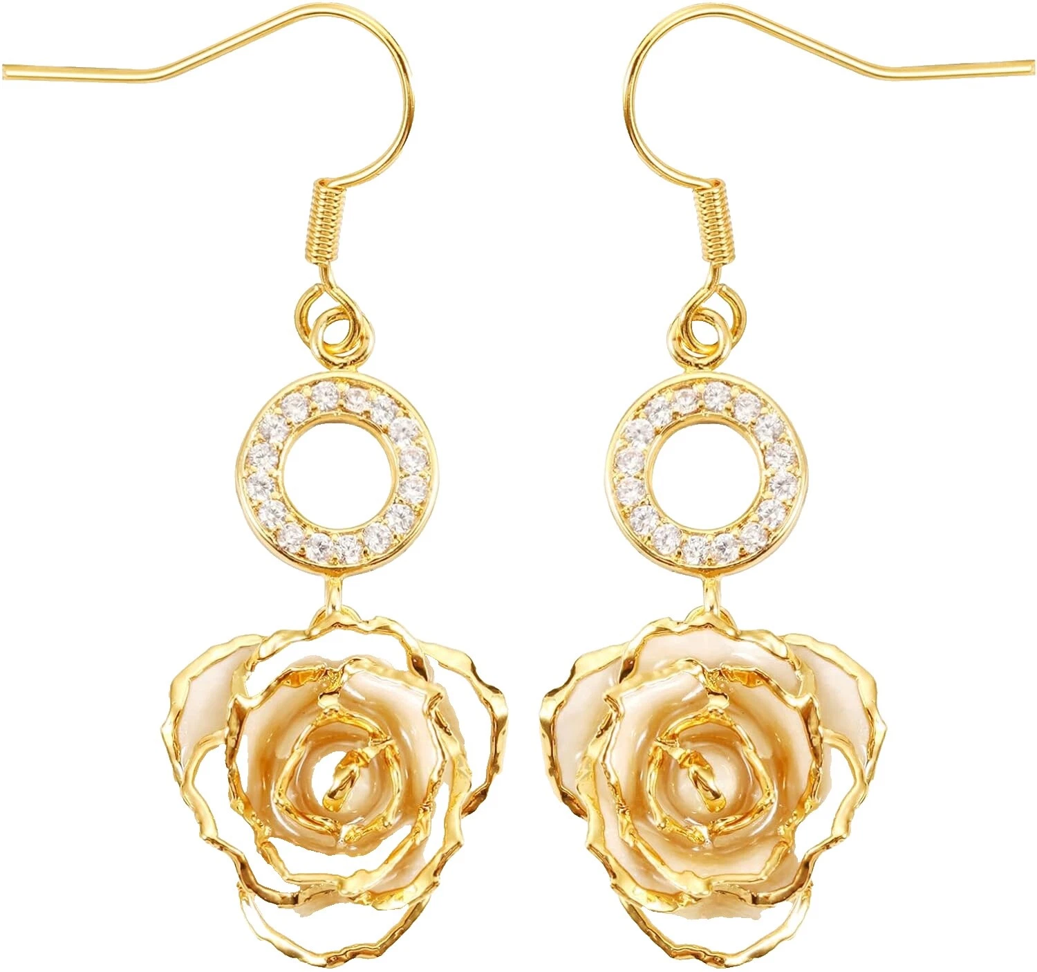 Pendientes de Moda oro rosa de resina